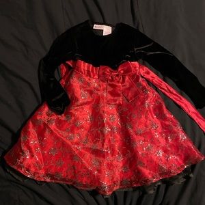 Girls Red & Black Dress - size 5
